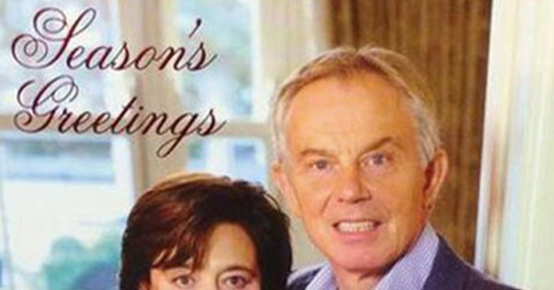 Awkward Doesn't Even Begin to Describe Tony Blair's Christmas Card - E